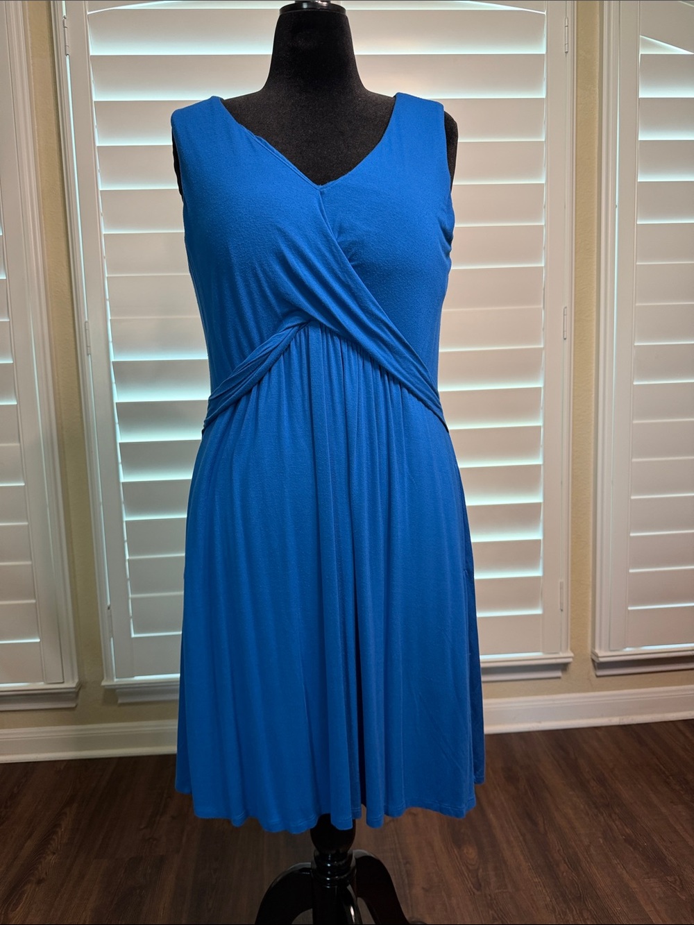 Soma Cobalt Blue Twist-Front Sleeveless Dress